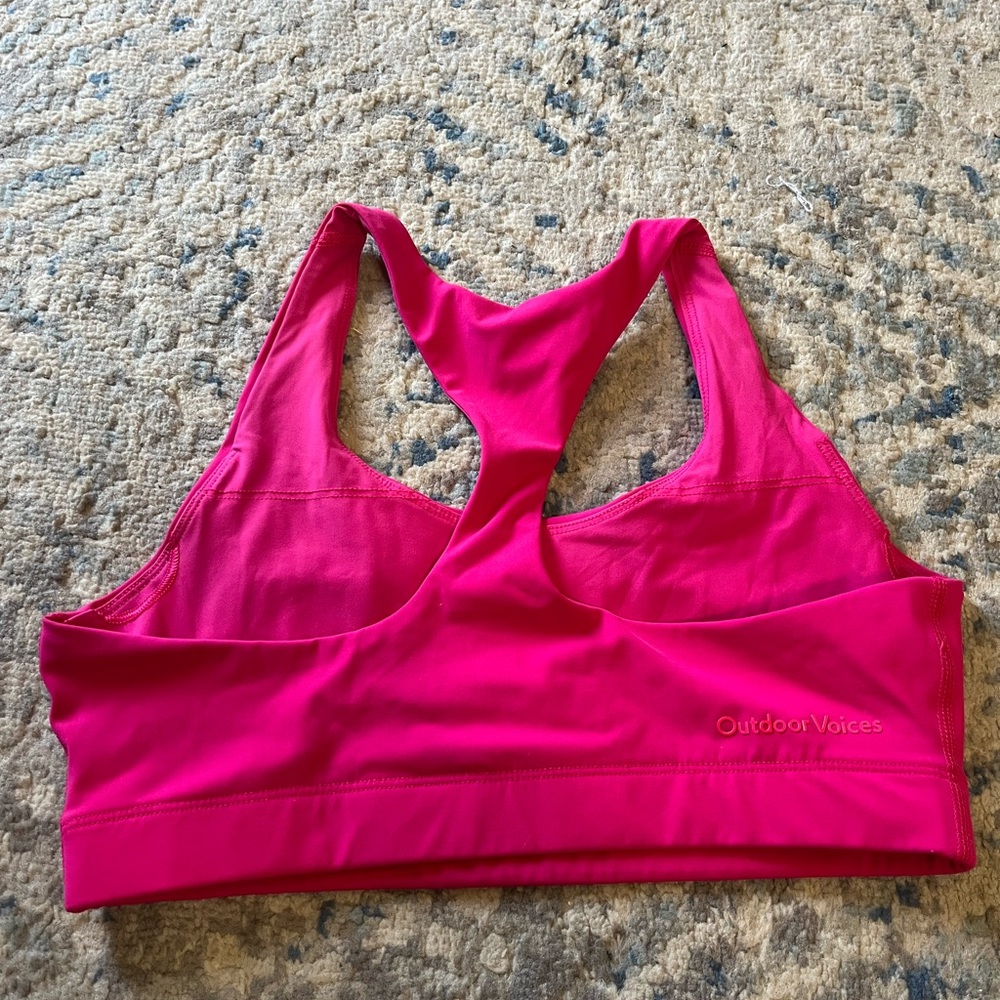Outdoor Voices All Time Bra hot pink Small - Picture 4 of 5